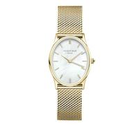 Rosefield The Oval Pearl Gold Mesh with Pearl White dial and 24x29mm Gold case OWGMG-OV10 Stainless Steel.