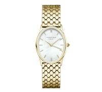Rosefield The Oval White MOP Steel Gold with a Pearl White Dial and a 24 x 29mm Gold Case OWGSG-OV01 Stainless Steel