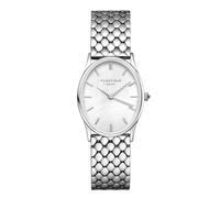 Rosefield The Oval White MOP Steel Silver with Pearl White dial and 24x29mm Silver case OWGSS-OV03 Stainless Steel.