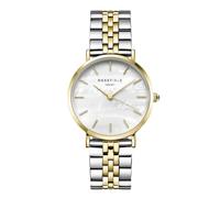 Rosefield The Upper East Side Silver Gold Duotone with Pearl White Dial and a 33 mm Gold Case UWDSSG-U30 Stainless Steel