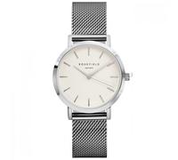 Rosefield Women's Watch The Tribeca: Silver 33mm Round Case with White Dial and Silver Strap - TWS-T52