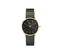 Rosefield West Village Green with Black Dial and 33mm Gold Case WBFLG-W95 Leather
