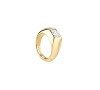 Rosefield Women's 14K Gold Plated Ring Octagon Zirconia