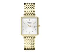 Rosefield Women's Watch The Boxy Gold Square Case - White Dial & Steel Gold Strap QWSG-Q09