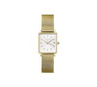 Rosefield Women's Watch The Boxy XS: Gold 26 * 28mm Square Case with White Dial and Gold Strap - QMWMG-Q039