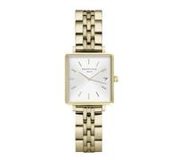 Rosefield Women's Watch The Boxy XS Gold Square Case - White Dial & Gold Steel Strap QMWSG-Q021