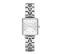 Rosefield Women's Watch The Boxy XS Silver Square Case - White Dial & Silver Steel Strap QMWSS-Q020
