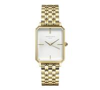Rosefield Women's Watch The Elles: Gold 23 * 29mm Square Case with White Dial and Gold Strap - OCWSG-O40