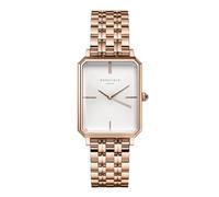 Rosefield Women's Watch The Elles: Rose Gold 23 * 29mm Square Case with White Dial and Rose Gold Strap - OCWSRG-O42
