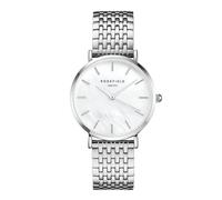 Rosefield Women's Watch The Upper East Side: Silver 33mm Round Case with White Dial and Silver Strap - UEWS-U22