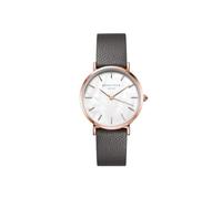 Rosefield Women's Watch White Mother-of-Pearl Dial Grey Leather Strap 33mm