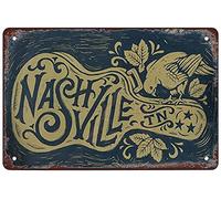 Rosefinch Stone Nashville Songs Funny Retro Decorative tin Sign 12x8 inch