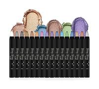 RoseFlower 12 Pcs Matte Eyeshadow Stick Set, colored eyeshadow stick, Long Lasting Pearly Sparkle Glitter Eyeshadow Pencil Shimmer Metallic Eye Shadow Makeup, Purple blue gray brown eye shadow stick