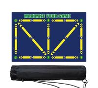 RoseFlower 23.62" x 35.43" Football Training Mat, Durable Non-Slip Football Skills Practice Pad Soccer Kick Trainer Ball Footstep Training Rug for Improving Dribble - Kids Football Training Equipment