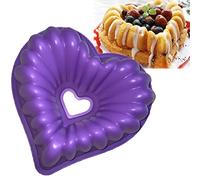 RoseFlower 3D Silicone Love Heart Shape Cake Mold, Large Silicone Heart Shaped Bread Mold, Chocolate Dessert, Baking Pastry Molds, Non Stick Bakeware Accessory