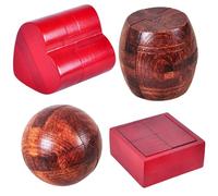 RoseFlower 3D Wooden Brain Teaser Puzzles Set Pack of 4, Fun IQ Logic Puzzle Games, Logic Mind Educational Toy, Assembly Disentanglement Puzzles Interlocking Lock Games Gift Set for Kids and Adults