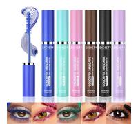 RoseFlower 6 Colors Waterproof Mascara Gift Set, Volumizing and Lengthening Long-Lasting Smudge-proof No Clumping for Eyelash Eye Makeup, Eye Makeup Set for Daily Use and Party Stage Makeup(#C)