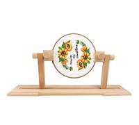 RoseFlower Adjustable Embroidery Table Stand, Adjust diameter 0-37.5CM, Cross Stitch Stand, Embroidery Hoop Holder,Hands-Free Cross Stitch Stand Lap, Wood Embroidery Frame for Needlepoint Sewing Craft