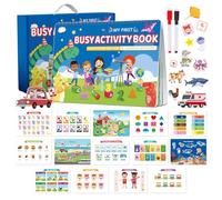 RoseFlower Busy Book for Toddlers Aged 3 and up, Montessori Busy Board Learning Toys for Helping Children Learn Writing and Drawing, Preschool Learning Activities Educational Toys Gifts for Kids