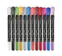 RoseFlower Eyeshadow Stick Set, 12 Colors Glitter Eyeshadow Stick Set, Pro Waterproof & Long Lasting & Smudge-Resistant Cream Colorful Eye Makeup Kit, Prefect Gifts for Women(A)