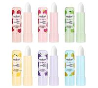 RoseFlower Lip Balm Set, 6 PCS Fruit Lip Balm, 24HR Hydration Long Lasting Moisturize Lips and Increase Charm Lip Gloss for Dry, Cracked Lips, Lip Care Makeup Set for Women