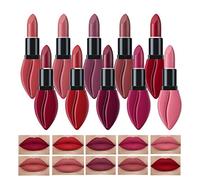 RoseFlower Lipstick Set 5Pcs Matte Liquid Lipstick Non-stick Long Lasting Lip Gloss Kit High Shine for Fuller Looking Lips, Pigmented Lip Makeup Gift Sets for Girls and Women