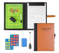 RoseFlower Magnetic Football Tactics Board, Portable Football Coaching Board Futsal Dry Erase Whiteboard Soccer Coach Marker Clipboard Strategy Folder Sport Equipment Gift with Chess Piece Pen Eraser