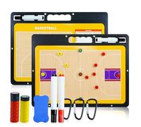 RoseFlower Portable Basketball Coaching Board Basketball Coaches Tactical Clipboard Strategy Blackboard with Player Markers, Erase, Pen - Basketball Gift Sporting Goods Training Assistant Equipment