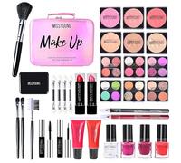 RoseFlower Women Makeup Set, Premium Makeup Kit with Eyeshadow Palette, Lipstick, Lip Gloss, Eyeliner, Mascara, Blush, Makeup Gift Set
