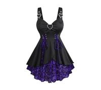 Rosegal Women's Plus Size Gothic Tank Top, Purple, 5X