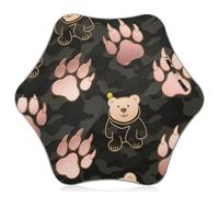 Rosegold Bear Paw Camouflage Black Kids Umbrella for Girls and Boys Wind and Rain Protection Umbrella with Reflective Strip (scenario) with Easy-Grip Hook Handle for outdoor