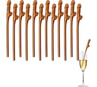 Rosegold Party Straws,10PCS Hen Party Naughty Drinking Straws Chick,Reusable Straws for Parties, Girls Cocktail Night Novelty Party Accessories for Bar Bachelorette Party Birthday Wedding