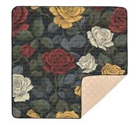 Rosehips Large Non-Slip Baby Playmat for Indoor Outdoor Lightweight Activity Entertainment Mat for Baby Kids Toddlers Infants, 50'' x 50''