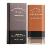 Roseionly Makeup Foundation Stick, 20g Long-Lasting Roseionly Stick Foundation, Full-Coverage Hydrating Korean Foundation with Built in Brush, Instant Concealer Foundation Eraser, for Women