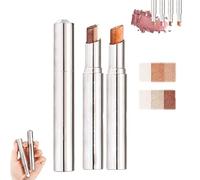 Roseionly - Waterproof Gradient Shimmer Eye-Shadow Stick,Three-Color Glitter Gradient Eyeshadow,Waterproof & Long-Lasting Eye Shadow Pencil for Effortless Eye Makeup (03+04)