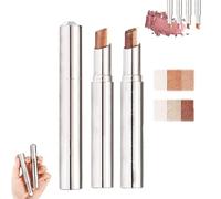 Roseionly - Waterproof Gradient Shimmer Eye-Shadow Stick,Three-Color Glitter Gradient Eyeshadow,Waterproof & Long-Lasting Eye Shadow Pencil for Effortless Eye Makeup (01+03)