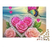 RoseJigsaw Puzzle Flower Educational Toddler Learning Room Activity Safe 1000 Pieces 38x26cm/1000pcs