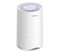 ROSEKM HEPA Air Purifier for Bedroom, Air Cleaner with Aroma Box & Night Light for Home Smoke, Dust Remove, Pet Dander, Odor (White)