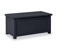 RoselandFurniture Black Cornish Blanket Box, Toy Box, Ottoman Shoe Storage Bench Chest Large Contemporary Painted Solid Wooden Trunk for Bedroom, Hallway or Kids Room | Fully Assembled