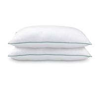 Roseley 2 Pack Bamboo Cotton Pillows, Microfibre Fill, 48 x 74cm, Adult, Rectangular, Plain, Minimalist, Hypoallergenic, Easy Care, Oeko-Tex Certified