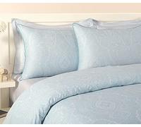 Roseley 3 Piece Duvet Cover Set 400TC Paisley Print Cotton Rich Soft Bedding Quilt Cover & Housewife Pillowcases [Super King, Blue]