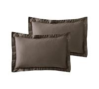 Roseley 600TC Jacquard Duvet Cover Set 80% Cotton Ornamental Bed Set Covers Soft & Warm Extra Pillowcases Available [Brown, 2 Oxford Pillow Cases]