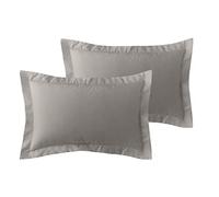 Roseley Extra Deep Fitted Sheet 800TC Cotton Rich Bedding Super Soft & Durable [2pc Oxford Pillowcases, Light Grey]