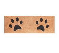 Roseley Large Embossed and Printed Coir Door Mat 40 x 125 cm Extra Long Heavy-Duty Hallway Entrance Runner Non-Slip Eco-Friendly Coconut Fibre for Indoor Outdoor Use [Paws]