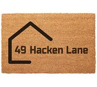 Roseley Natural Coconut Coir Doormat 40 x 60cm Personalised Address Custom Prints Add Your Own Design Entrance Hall Dirt Trapper (Design 02)