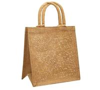 Roseley New Small Jute Bag Glitter Natural (H25xW24)