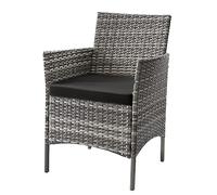 Roseley Outdoor Seat Pad Water-resistant Chair Cushion With Ties Removable Waterproof Cover Durable Comfy Patio Garden Floor Seating [Black, 1pc]