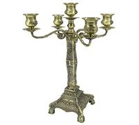 Roselife 5 arms candel holder,5 arms Candelabra,European Style Metal Candle Holder for Home Wedding Christmas Party Decoration (Bronze 2)