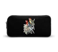 Rosella Parrots Bird Cosmetic Bag Makeup Organizer Pencil Case Large Capacity Pouch for Travel
