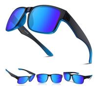 Rosemal Polarized Sunglasses for Women Men Sports Sunglasses for Driving Cycling Running Fishing Hiking Golf UV400 TR90, blue, IN